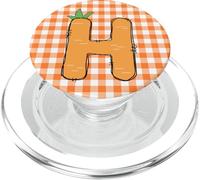 Easter Carrot Letter H Monogram Spring Graphic PopSockets PopGrip for MagSafe