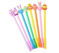 Easter Cartoon Cute Fun Pens Kawaii Easter Eggs Rabbit Chicken Rainbows Gnome Shape Gel Black Ink Pen, Cute Pens for Office Home and Birthday Present