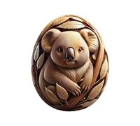 Easter Carving Craft Egg(Wood) Wooden Eggs for Crafts Easter Decorations Paint for Crafts Home Decor Hand Wood Carved Stuffers Christmas Ornament Decorations (D, One Size)