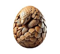 Easter Carving Craft Egg(Wood) Wooden Eggs for Crafts Easter Decorations Paint for Crafts Home Decor Hand Wood Carved Stuffers Christmas Ornament Decorations (F, One Size)