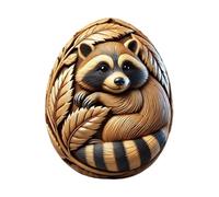 Easter Carving Craft Egg(Wood) Wooden Eggs for Crafts Easter Decorations Paint for Crafts Home Decor Hand Wood Carved Stuffers Christmas Ornament Decorations (C, One Size)