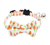 Easter Cat Collars Cute Easter Dog Collar for Small Dog with Removable Bow Tie and Bell Easter Egg Decorative Dog Collar Easter Pet Decorations Adjustable Safety Pet Collar for Kitten Cats