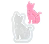 Easter Cat Silicone Mold, 3D Cat Candle Mould, Cat Candle Soap Mould, Animal Silicone Molds for Making Candles Soap Fondant Chocolate Wax Handmade Craft Easter Decoration (Sitting Cat Mold)