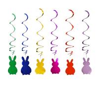 Easter Ceiling Hanger Garlands, Easter Hanging Swirl Decorations, Happy Easter Banner, Easter Hanging Swirl Decorations, for Party Decoration, Children's Party Indoor (A)