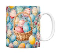 Easter Ceramic Mugs,350ml Ceramic Drinking Colorful Holiday Mugs -Sturdy and Reusable Comfortable Grip, Surprising Present Cups Featuring Bunny Or Egg Designs for Animal Lovers