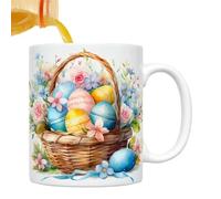 Easter Ceramic Mugs - Colorful 350ml Ceramic Funny Drinking Mugs,Bunny Or Egg Tea Cup,Easter Fun Intensified Comfortable Grip Easterr Party Cups For Home School Table Centerpieces