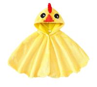 Easter Chick Costume Cape Soft Animal Role Play Hooded Cloak for Boys Toddler Kids Pretend Play Dress Up Party Outfit