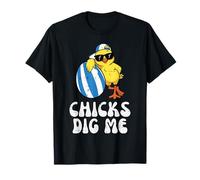 Easter Chick Egg Chicks Dig Me Cute Toddler Boys Kids Men T-Shirt
