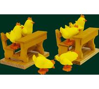 Easter Chick Group 5 cm NEW Without Benches Wood Figure Seiffen Ore Mountains