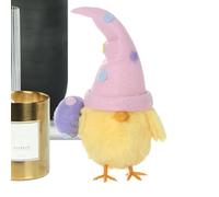 Easter Chick Ornaments - Decorative Chick Statue Hat, 16 cm Table Decoration, Soft Desk Figure for Fireplace, Cabinets and Desk