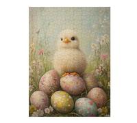 Easter Chick Painting Artistic Jigsaw Puzzle for Adults, 500 PCS