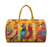 Easter Chick Pattern Quilted Tote Bag for Women, Quilted Duffle Bag, Lightweight Portable Quilted Bag, Multi-use Weekender Travel Bag for Gym Yoga Beach & Easter Trips (B, L(18″Lx9″Wx9″H))