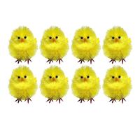Easter Chicken Plush, Easter Chicks - 8 x Yellow Chicken Plush Figures Easter Stuffed Animals, Spring Barn Photo Props for Boys and Girls