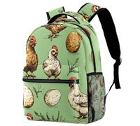 Easter Chickens Chicks and Eggs Backpack for Teen Girls Boys, School Bag for Elementary Middle Students