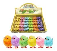 Easter Chicks - 60pcs Coloured Fluffy Chicks for Easter, 6 Colours Included Yellow, Blue, Green, Orange, Pink, Purple, Perfect for Cake Decorations, Easter Bonnet Crafts, Egg Hunts & Arts and Crafts