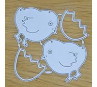 Easter Chicks & Cracked Egg Metal Cutting Dies Set - Spring Chick Craft Dies for Card Making & Scrapbooking J1