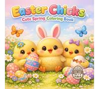 Easter Chicks-Cute Spring Coloring Book: Cute Spring Baby Animals Coloring Pages - Fun Easter Eggs, Adorable Chicks & Cozy Seasonal Scenes for Toddlers and Preschoolers