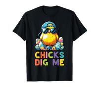 Easter Chicks Dig Me Chick Cap Eggs Cute Toddler Boys Kids T-Shirt