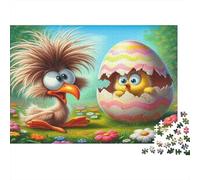 Easter Chicks Jigsaw Puzzle 1000 Piece Recycled Paper for Adults Adult Jigsaws Hard Difficult Challenging Game Fun Home Present Great Gift for Decompression 52x38cm/1000pcs