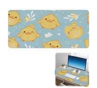 Easter Chicks with Blue Sky Desk Mat Non-Slip Mouse Mat Desk Size with Smooth Surface Large Mouse Pad for 90X42 cm Gaming Mousemat Office Accessories for Office Gifts Mousepad School Home