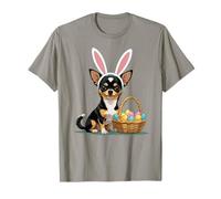 Easter Chihuahua Dog, Black and tan, Cartoon Style T-Shirt