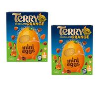 Easter Chocolate Bundle - NewTerry Chocolate Orange Mini Eggs Easter Egg 200g & White Chocolate Easter Egg Perfect for Easter & Easter Egg Hunts (Pack Of 2, Milk Chocolate Orange Egg)