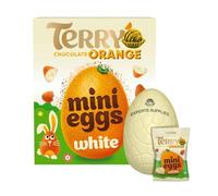 Easter Chocolate Bundle - NewTerry Chocolate Orange Mini Eggs Easter Egg 200g & White Chocolate Easter Egg Perfect for Easter & Easter Egg Hunts (Pack Of 1, White Chocolate Orange Egg)