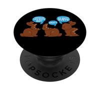 Easter Chocolate Bunny Where Did You Guys Go Funny Rabbit PopSockets Adhesive PopGrip