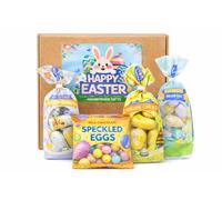 Easter Chocolate Hamper for Kids - Easter Egg Hunt Bundle with Foil Wrapped Eggs, Mini Speckled Eggs, Chocolate Bunny & Chicks - Easter Basket Fillers & Party Treats