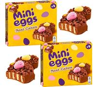 Easter Chocolate Mini Egg Nest Cakes 2 Pack - Chocolate Sponge with Vanilla Creme Filling - Vegetarian Friendly Dessert - Cdb