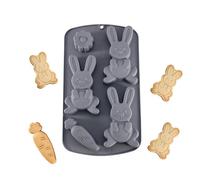 Easter Chocolate Moulds | 3D Bunny Shape Easy Release Bunny Candle Molds - for Cake Decoration, Cupcake, Candy, Jellies, Pastries, Ice Cream, Soaps