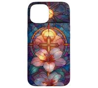 Easter Christian Cross Lily Spring Resurrection Faith Case for iPhone 15