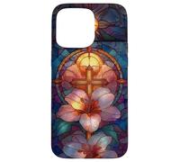 Easter Christian Cross Lily Spring Resurrection Faith Case for iPhone 15 Pro Max