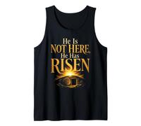 Easter Christian Empty Tomb He is Not Here He Has Risen Tank Top