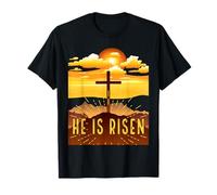 Easter Christian He Is Risen Sun Resurrection Men Women Kids T-Shirt