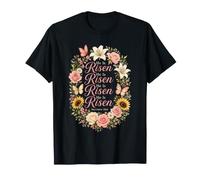 Easter Christian Women He is Risen Matthew 28:6 Lilies T-Shirt