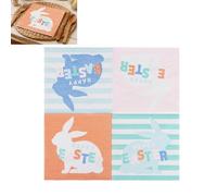 Easter Cocktail Napkins, Easter Paper Napkins, 20 Sheets/Pack, Colourful Cute Rabbit Paper Towels, Easter Accessories Table Decorations for Birthday, Wedding (Pack of 1)