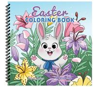 Easter Coloring Book: Easter Basket Stuffer and Books for Kids Ages 4-8: 13 (Spiral Coloring Books for Kids)