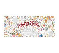 Easter Coloring Tablecloth for Kids - 76 x 183cm Colouring Easter Table Cloth,Rectangular Happy Easter Table Cloths Party Paper Table Cover for Spring Easter Party Supplies,Easter Activities for Kids