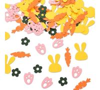 Easter Confetti Bunny Carrot Flower Paper Confetti Decoration for Tables Happy Easter Party Confetti Paper Colourful Table Scatters for Easter