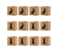 Easter Cookie Boxes - 12 Pack Party Favor Gift | Rabbit Window Paper Container for Strawberry Snacks, Candy, Chocolate, School Office for Birthday Party