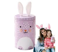Easter Cookie Boxes, Bunny Boxes for Treats, Easter Bunny Candy Boxes, 16cm/6.3inch Snack Containers with Lids, Holiday Decorative Jars for