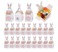 Easter Cookie Boxes | Funny Paper Bunny,Rabbit Easter Candy Box Treat Bag | for Chocolate Cookie Snack Teen Boys Girls Home Birthday Holiday Party Favors