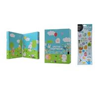 Easter Countdown Fun Surprises Calendar | 10 Days Of Daily Fun Filled Activities | Sweets, Activity Book, Keyring & Crayons | Comes With Mighty2Save Easter Stickers | Easte Gift For Boys & Girls