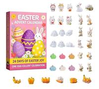 Easter Countdown Rabbit Decoration, 24 Days Spring Scenes Decoration Spring, Rabbit Theme Calendar For Countdown, For Family Adults Teen Desk Cupboard Dining Room Living Room