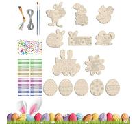 Easter Crafts for Kids,Bunny Egg with Wind Chimes,Easter Painting Crafts for Kids - for Boys Girls Basket Stuffers Classroom Prizes Home School Art Supplies DIY Projects