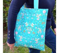 ‘Easter Cranes’ Tote Bag Sewing Kit - Beautiful Project for Sewing Enthusiasts Kit Includes Fabrics, Thread & Colour Instructions by Overdale Fabrics Everything You Need to Make This Reversible Bag.