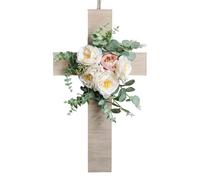 Easter Cross, Durable with Wooden Tassels Pendant, in the Shape of a Cross for Easter, for Home, Easter Party, Indoor