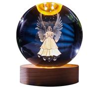 Easter Crystal Lamp Night Lights Astronaut Planet Globe 3D Solar System with LED Light Base Astronomy Gi Ft Birthday Lamps Initial Ornament (F, A)