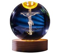 Easter Crystal Lamp Night Lights Astronaut Planet Globe 3D Solar System with LED Light Base Astronomy Gi Ft Lamp Birthday Gi Ft Lamps (A, A)